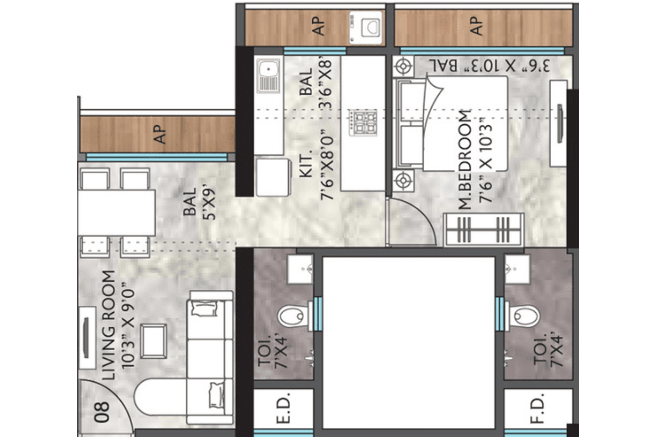 1 BHK Flats in Vasai East Under ₹40.37 Lakhs